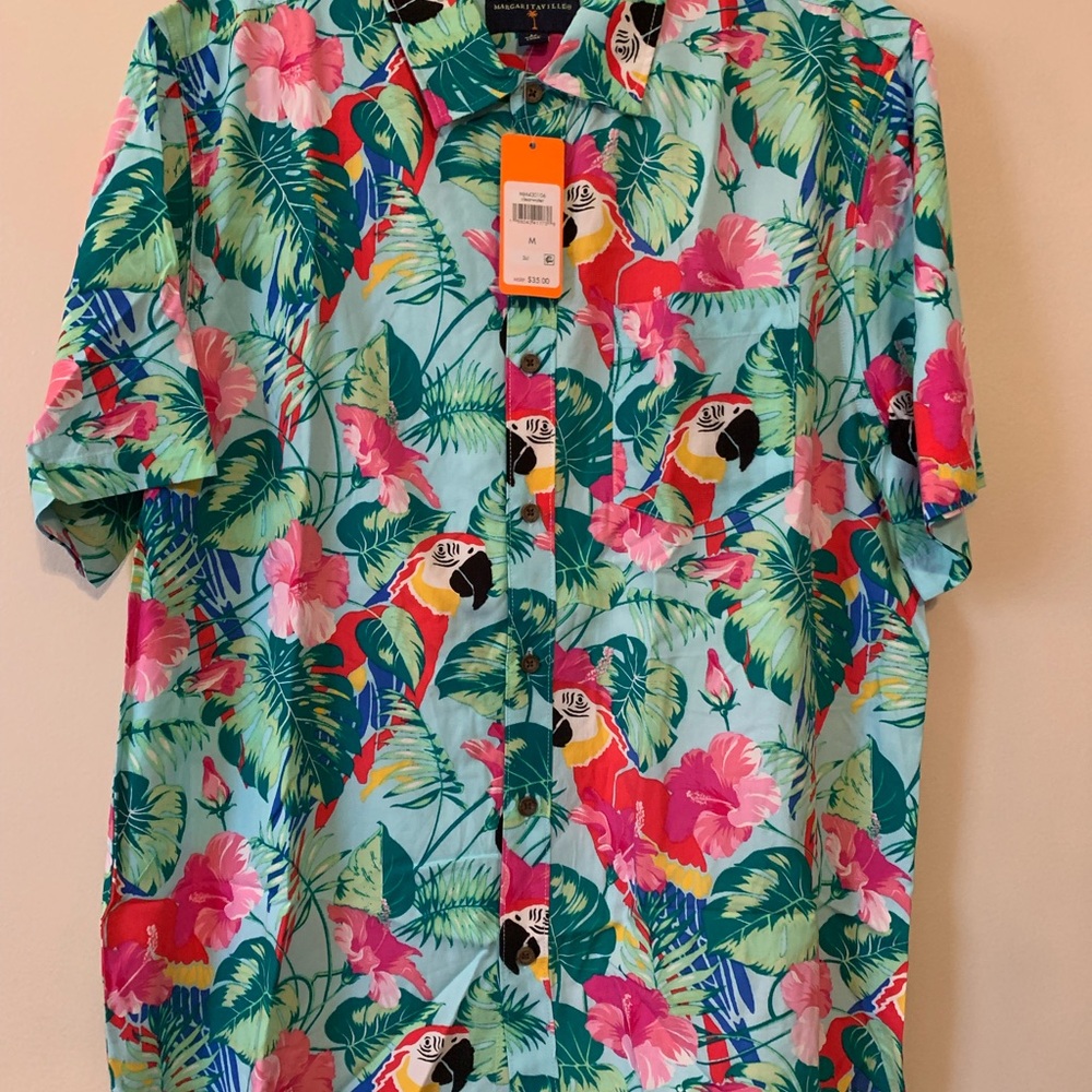 Margaritaville Tropical Parrot Print Shirt